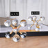GyOnyx 5.5 inch Transparent Golden Crystal Ball, Modern Western House Decorations Aesthetic, Gold Table Decor