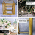 2 Pack 12" Efavormart Square Gold Wedding Flower Stand Metal Column Stand Geometric Cube Vase