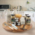 Acacia Wood Lazy Susan Turntable Tray, 16" Cabinet Organizer
