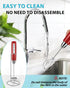 Milk Frother with Stand, Rechargeable Handheld Frother Wand, 3 Speed Adjustable, Electric Whisk Drink Mixer for Matcha