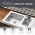 DecorRack 2 Pack Plastic Sink Protectors, 12" x 11" Dish Rack, Protects Kitchen Sink from Damage