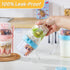 4 Pack 27oz Vtopmart Yogurt Parfait Cups with Lids and Spoons, Overnight Oats Containers, Reusable Topping Compartment