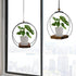Stands(2 Pack+Pots) hismocal Hanging Planter for Indoor Plants,Plant Hanger with Sturdy Wood Base & Pot, Modern Boho