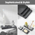 Razborci 3PCS Counter Gray,9"x 3.5" Water Absorbing Soap Dish Sponge Holder, Diatomite Stone Drying Tray Mat Sink Caddy