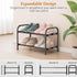 2-Tier Closet INSMART Expandable Shoe Rack:Stackable and Adjustable Shoes Organizer Storage Shelf, Sturdy and Durable