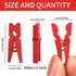 KIMOBER Mini Wooden Clothespins 200pcs, Mixed Colored Small Craft Peg Pins Clips for Photos, Paper Crafts