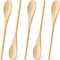 MORGLES 5PCS Wooden Cooking Spoons, 12 Inch Long Handle for Mixing, Tasting, Stirring Food