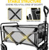 220Ibs Foldable Wagon Cart, Collapsible Wagon Cart with Heavy Duty Wheels, Portable Folding Utility Wagon