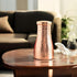 Indian Art Villa Pure Copper Bedroom Water Bottle with Inbuilt Glass & Hammered Shine Design, 32 Oz