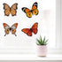 GORGECRAFT 6.3x6.3 Spring Butterfly Vinyl Window Clings, Non-Adhesive Reusable Decals for Sliding Glass Doors