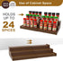 Spice Rack Organizer for Cabinet 2 Pack - 3 Tier Expandable Bamboo Spice Storage for Kitchen Cabinet, Pantry (Brown)