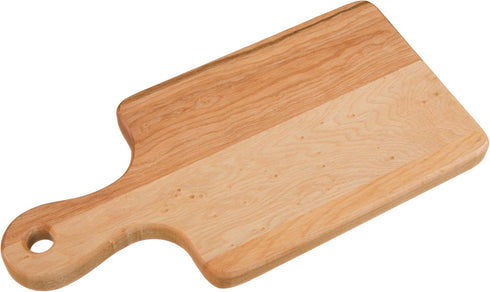 Small Labell Handle Serving Board - Canadian Maple Hardwood Cutting Board for Meats, Vegetables, Fruits, Cheeses - 6" x