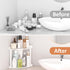 2 Countertop 7x7x8 Inch, Sezanrpt Tier Corner Organizer Shelf White Acrylic Bathroom Vanity Storage Organizer Corner