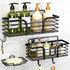 Yougai Shower Caddy, Shower Organizer with Soap Holder and Hooks, Rustproof Shower