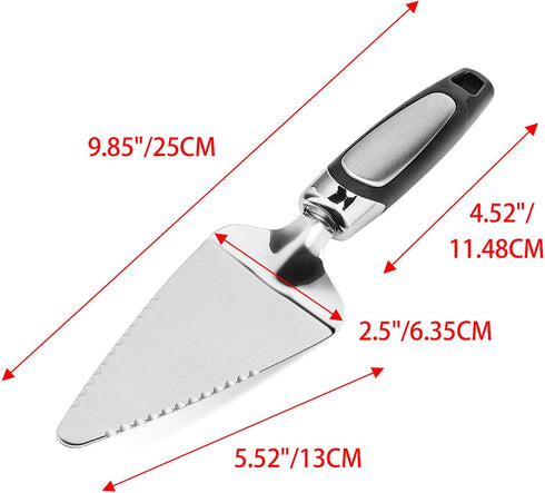 2PCS Stainless Steel Flatware Pie Server - Cake Cutter for Pizza, Tart, Dessert Slicing