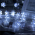 20 40 Christmas Lights, Ft LED Snowflake String Lights Battery Operated Waterproof Fairy Lights for Bedroom Patio Room