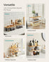 SONGMICS Cabinet Organizer Shelf, Set of 4 Kitchen Storage, Spice Rack, Stackable, Expandable, Metal and Engineered Wood