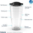 Tervis Yao Cheng - Scribbles In Blue Double Walled Insulated Tumbler Travel Cup, 24oz, Made in USA, Keeps Drinks Cold &