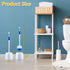 Tioncy 6 Pack 14.96 Inches Toilet Brush with Holder Toilet Bowl Brush and Caddy Set Stiff Bristles Toilet Scrubber for Bathroom Cleaning Supplies (Blue,White) by Tioncy