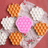 3 Packs 7 Cavity Bumble Bee Silicone Mold, Honeycomb Bees Chocolate Molds for Baking (Honeycomb Bee)