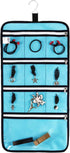 Hanging Jewelry Organizer with 10 Zippered Clear Pockets for Travel and Home Closet Jewelry Storage