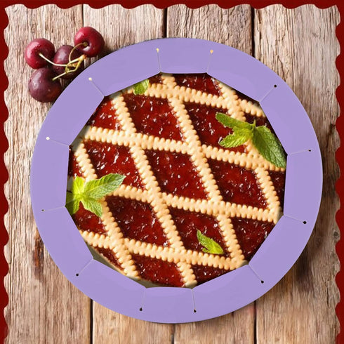 2 Pack Silicone Pie Shield Adjustable Bake Crust Protector, Pie Shield Cover Pie Ring for Crust Pie Saver, Pie Crust Kit for Baking Pie Pizza Fits 8-10.5 Pie Pans by HOHUIGO