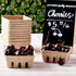Juvale Pulp Fiber Berry Baskets, Brown Molded Pulp Fruit Containers for Farmers Market and Grocery Store (4 x 4 x 1.81
