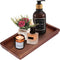 Bathroom Vanity Tray 11.8 x 5.9 inches, Natural Acacia Wood Organizer for Cosmetics, Jewelry, Perfume, Candle, Key