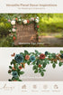 5FT Ling's Moment Teal Blue Artificial Flower Garland Burnt Orange Rose Eucalyptus Leaves Floral Garland Arch Flowers
