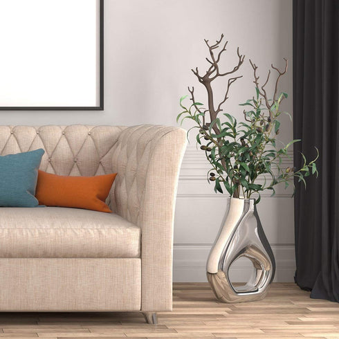 SHACOS 4 PCS 28 inch Artificial Olive Branches - Faux Tree Branches for Home Wedding Shop Office Garden Decor