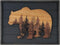 NIKKY HOME Cute Bear in The Forest Woodland Decorative Wood Framed Wall