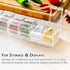 V·RESOURCING Clear Seasoning Box, 5 Pieces Clear Storage Container for Spice, Salt, Sugar, Condiment Jars with Spoons