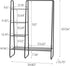 IRIS USA Clothes Rack with 4 Metal Shelves, Freestanding Clothing Racks for Easy Assembly and Storage