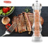 Salt Pepper Grinder Mill Acrylic, Adjustable Mill-Clear, Best Peppercorn Grinder