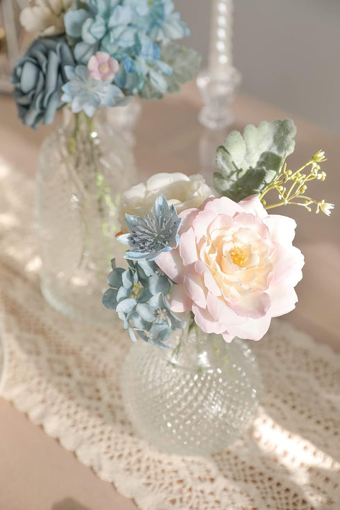 Serra Flora Artificial Flowers Combo Box Set, Faux Flowers Bulk Arrangements for DIY Wedding Bouquets