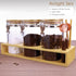 Matifaner Countertop Tea,40 Fluid-oz,Pack 3 Glass Coffee Storage Containers with Bamboo Shelf,Ground Coffee Holder