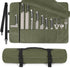 Chef Knife Roll Bag, Waterproof Waxed Canvas Case Holds Knives, Adjustable Strap, 11 Knife Slots, Large Zippered Pocket
