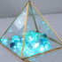 Natural Fluorite String Lights, Raw Crystal Decorative Lights with 20 LEDs 6.5ft Remote Control for Reiki Wedding