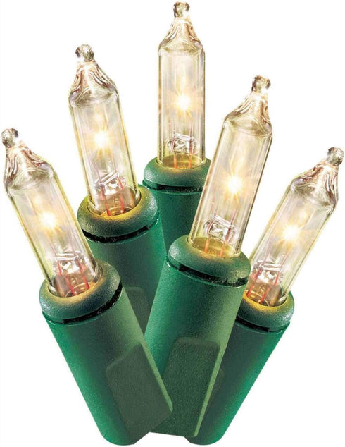 HOLIDAY TIME 100 21.5 (3 Pack Clear Mini Lights Green Wire FT. Bundle)
