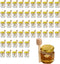 50 Pack 1.5 oz Hexagonal Glass Honey Jars in Bulk with Wooden