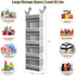 Over The Door Hanging Organizer, 5-Shelves and 10 Side Pockets for Bathroom and Bedroom Storage