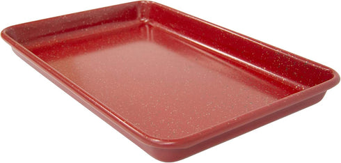 casaWare 9 x 6 x 0.75-Inch Toaster Oven Ultimate Series Commercial Weight Ceramic Non-Stick Coating Baking Pan (Red Granite) by casaWare