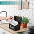 Recipe Box, Wooden Organizer with 50 Recipe Cards 4"x6" & 6 Dividers, Write in Your Own Recipes