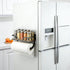 SUNTECH Magnetic Paper Towel Holder for Fridge, Black Kitchen Roll Holder with Shelf Wall Mount, Magnetic Spice Rack