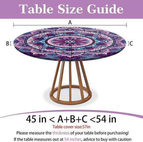 Round Fitted Outdoor Tableclothes with Umbrella Hole and Zippered Non Slip Coffee Table Cover Garden Bbq Gadgets