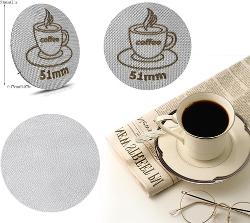 Espresso Puck Screen 51mm, 1.7mm Thickness Stainless Steel Filter Screen for Espresso Machine Portafilter
