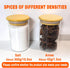 GPOVVIMX 12 191 8.5oz Pcs Glass Spice Jars with Bamboo Airtight Lids and Labels - Small Food Storage Containers