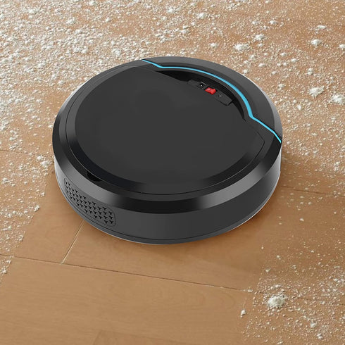 Robot Vacuum Cleaner - USB Rechargeable Automatic Smart Robot Vacuum Floor Cleaner for Household Sweeping, Black