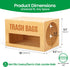 13-33 Libreshine Bamboo Garbage Bag Dispenser Roll Holder - Wall Mount Trash Bag Organizer for Gallons, Under Sink