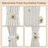 2 Pack KLOGTSIND Magnetic Curtain Tiebacks, Flower Curtain Holdbacks for Draperies, Elegant Curtain Tie Backs for Boho